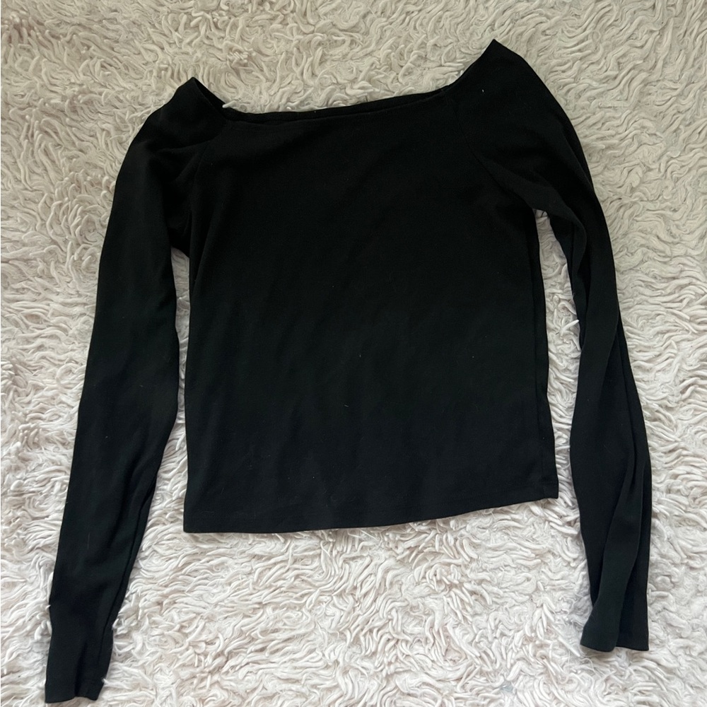 Black off the shoulder Hollister long sleeve top
